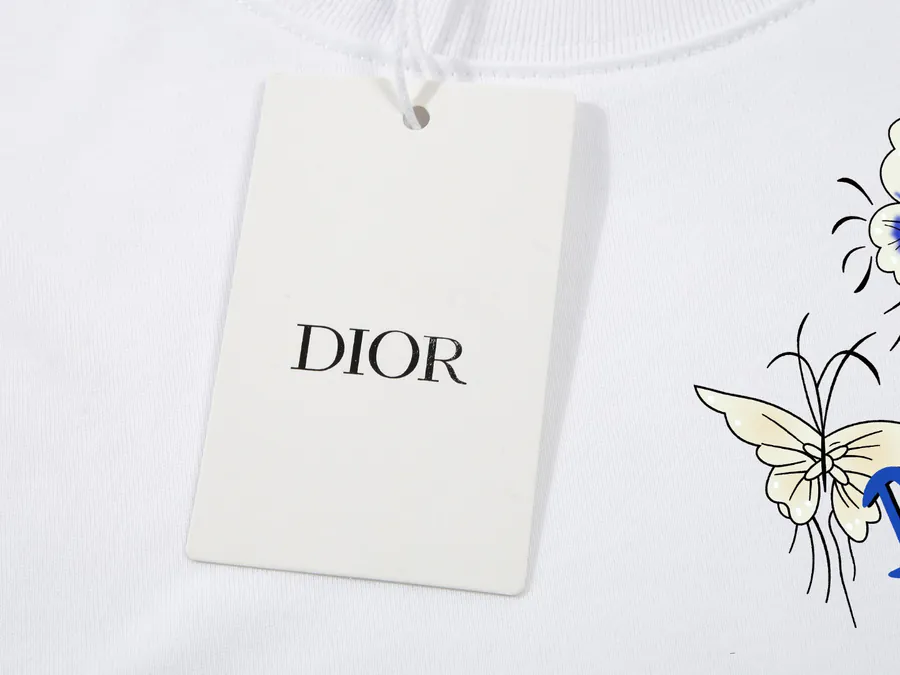 CD Di*Or Print Letter T Shirt, 280g 100% Cotton, Minimalist Design
