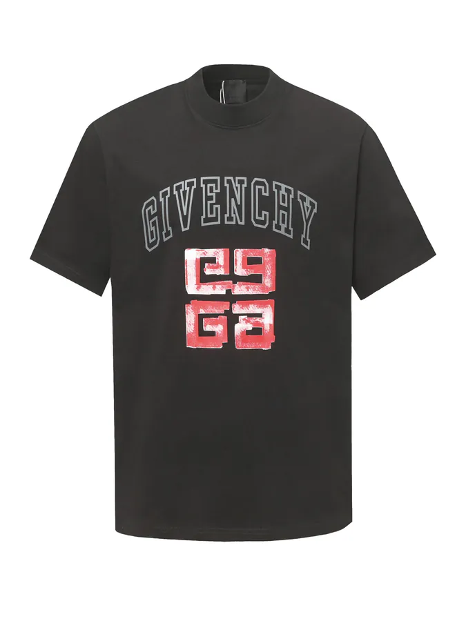 GIVENCHY Pattern Print Round Neck Short Sleeve
