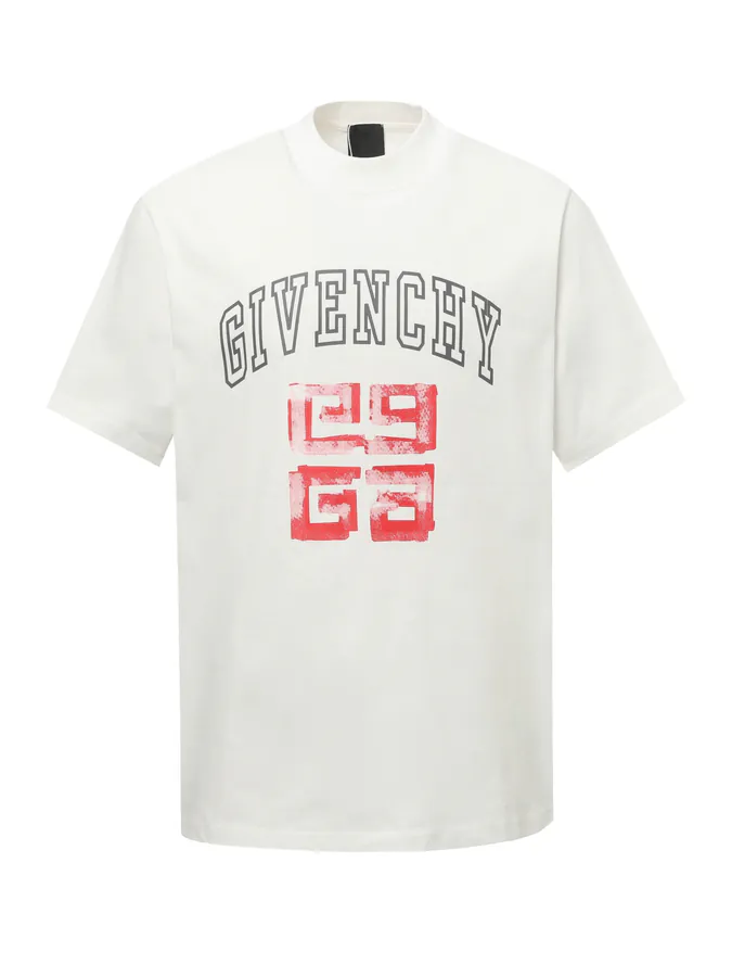 GIVENCHY Pattern Print Round Neck Short Sleeve