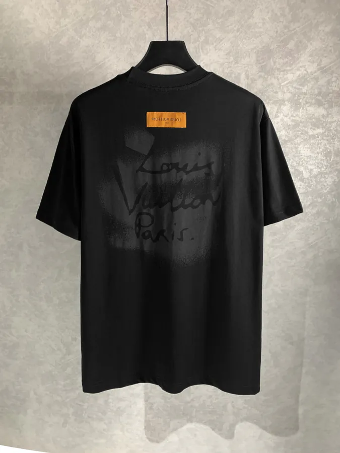 1V Loro Piana New Creative Letter Short Sleeve T shirt
