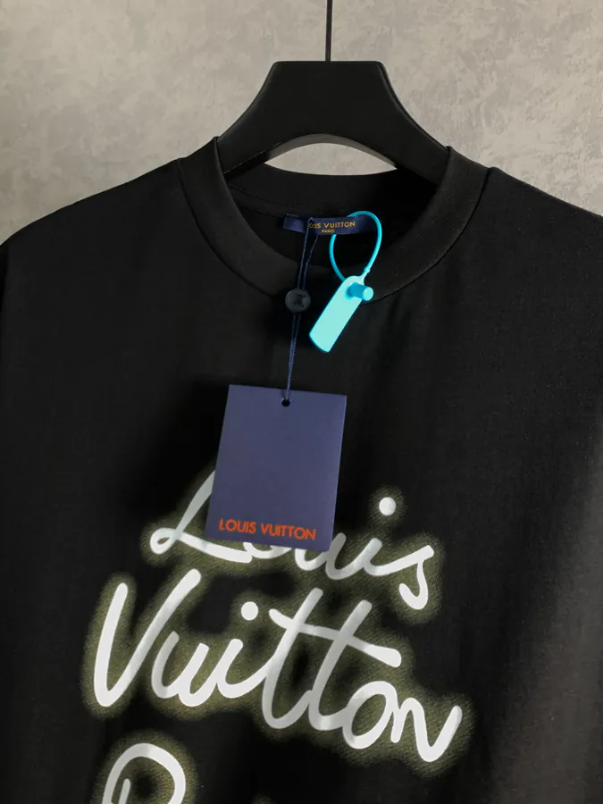 1V Loro Piana New Creative Letter Short Sleeve T shirt