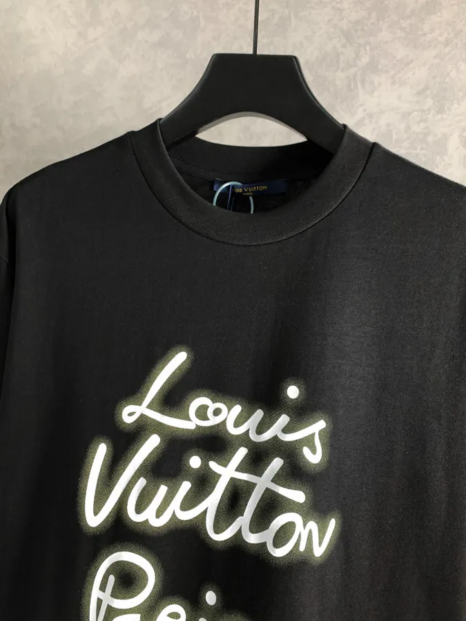 1V Loro Piana New Creative Letter Short Sleeve T shirt