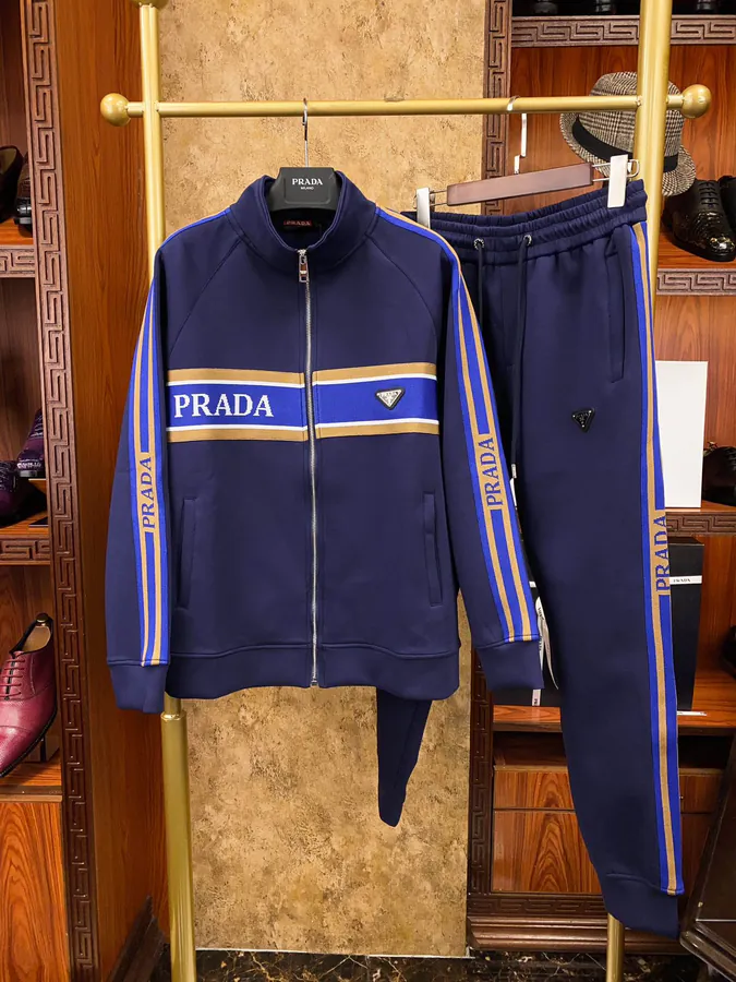 PRAD@ New Arrival Set Unisex, Premium Fabric, Original Hardware, Embroidered and Patterned Logo
