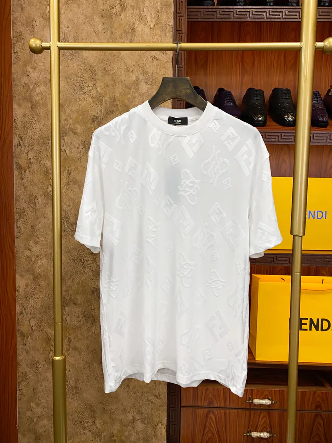 FE&NDI Premium Short Sleeve T Shirt with Triple Embroidery