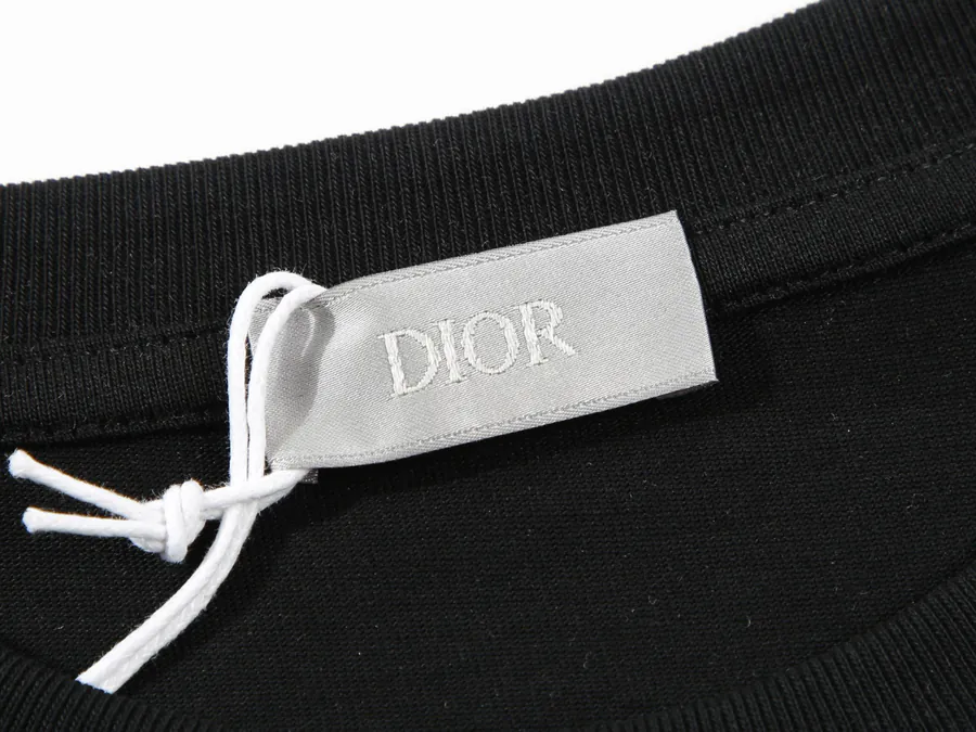 CD Di*Or Print Letter Short Sleeve T Shirt
