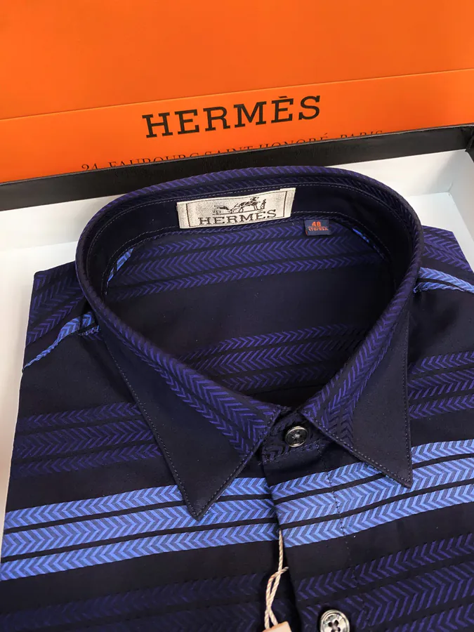 Hermès Men's Shirt Premium Fabric, Perfect Fit