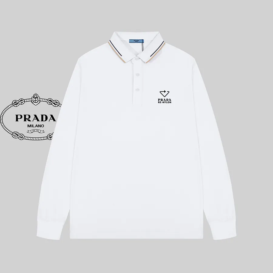Pard@Prada Official Polo Shirt Breathable Fabric, Modern Elegance