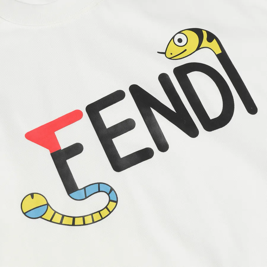 Fendi New Logo Print T Shirt Casual Style