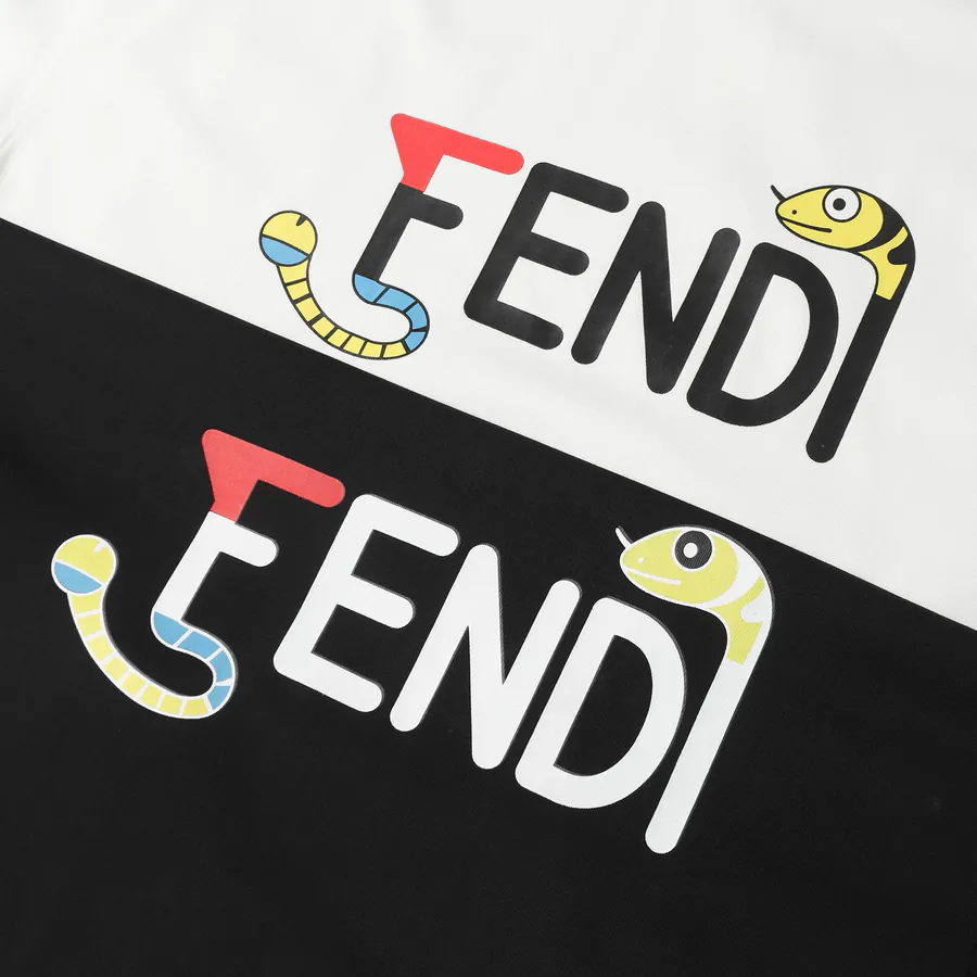 Fendi New Logo Print T Shirt Casual Style