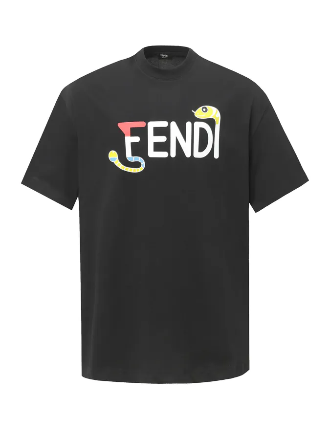 Fendi New Logo Print T Shirt Casual Style