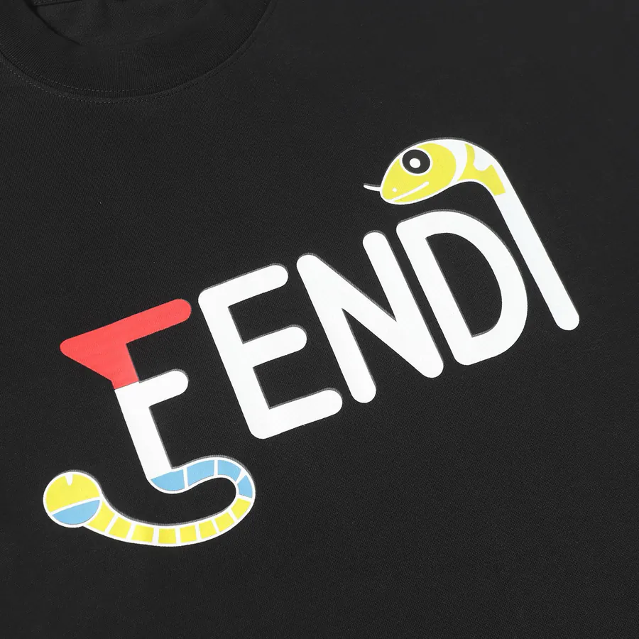 Fendi New Logo Print T Shirt Casual Style