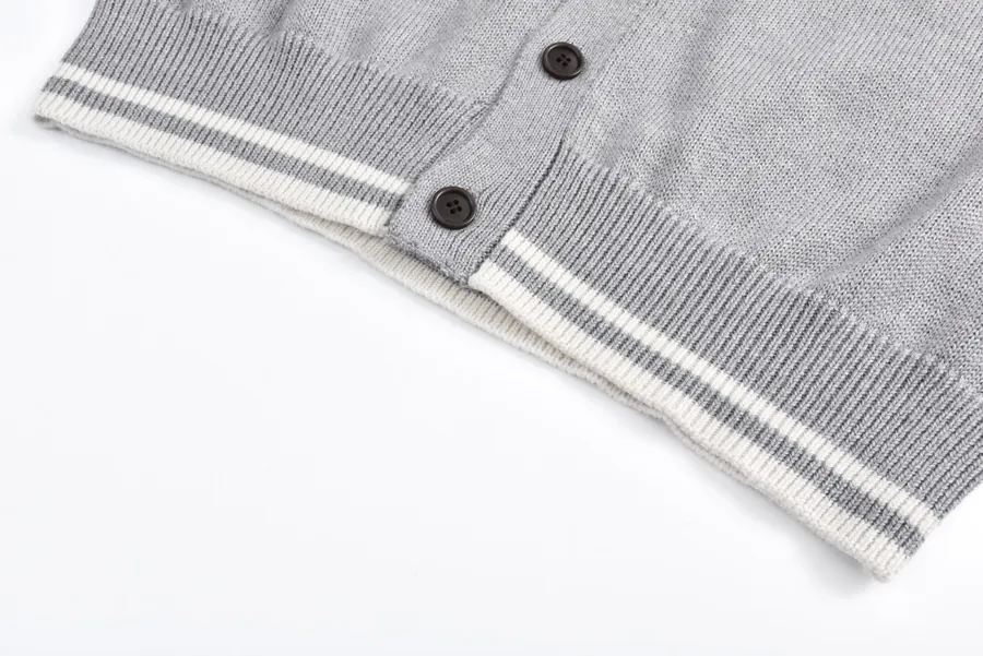 CD 24FW Letter Embroidery Wool Cardigan