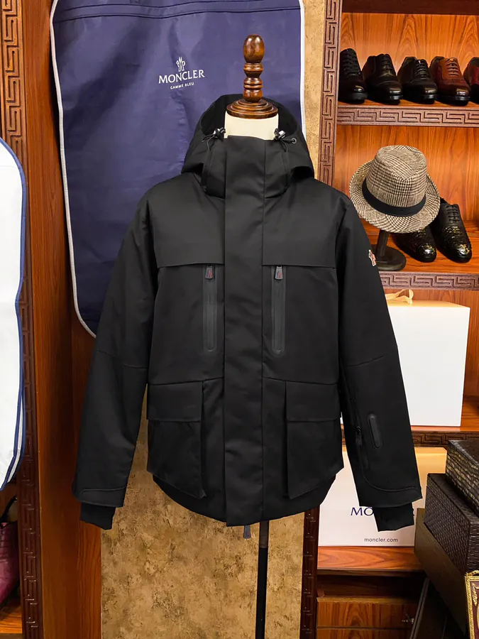 Moncler Ski Jacket Premium Quality, Black and Navy Blue, Outdoor Style