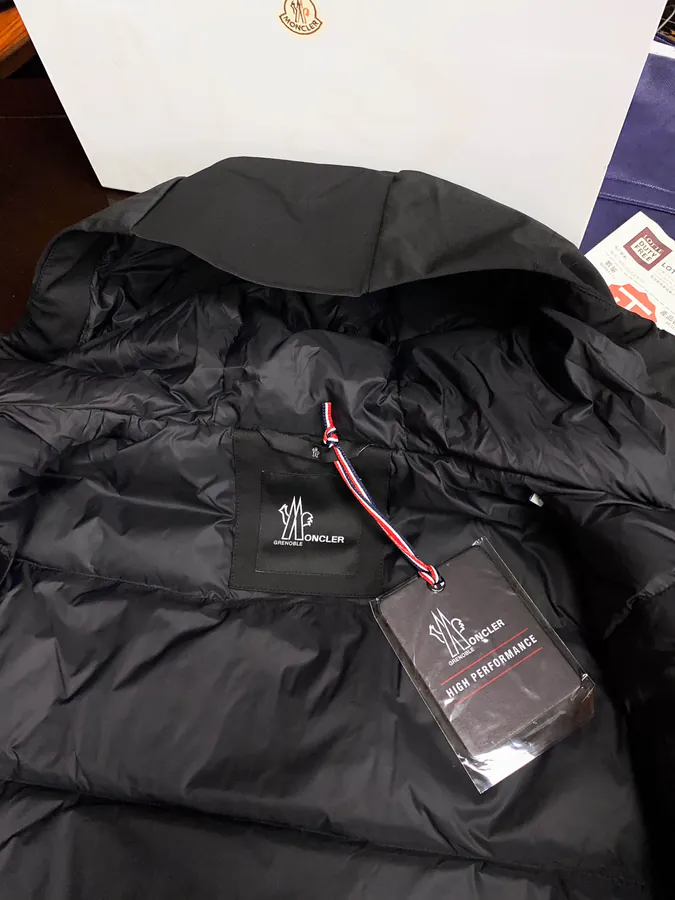 Moncler Ski Jacket Premium Quality, Black and Navy Blue, 95% Down Fill