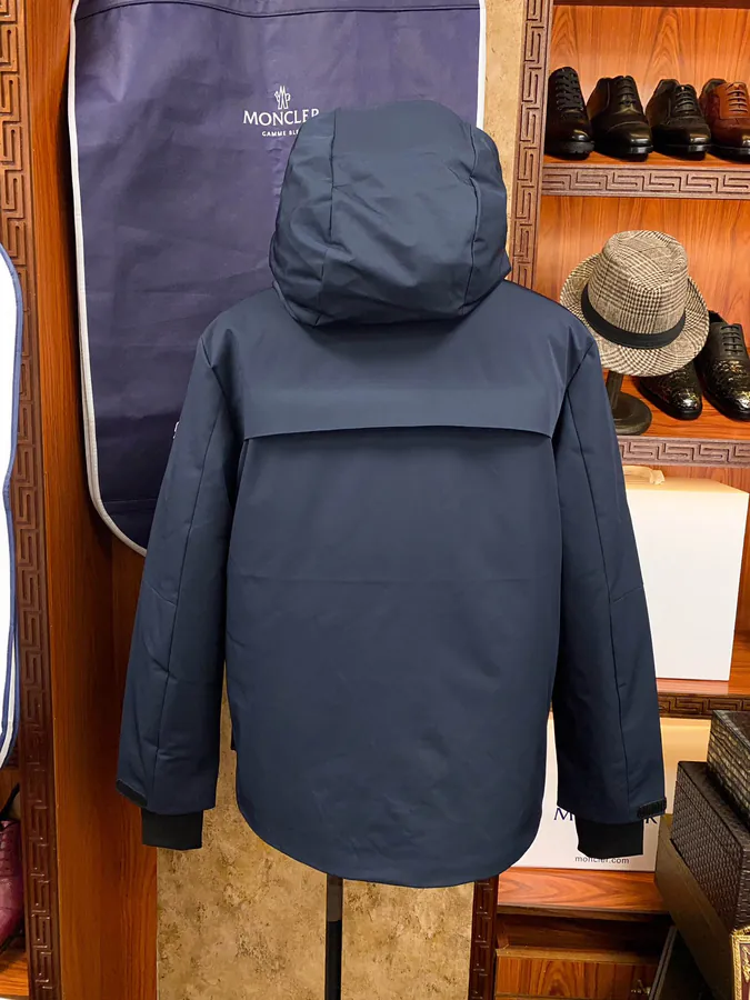 Moncler Ski Jacket Premium Quality, Black and Navy Blue, Sporty Outdoor Style