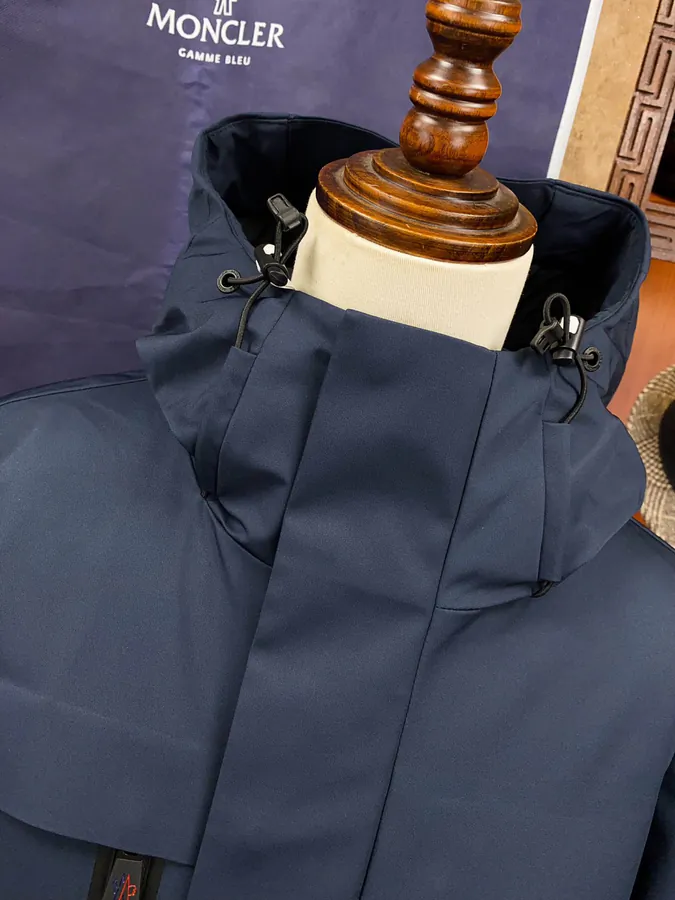 Moncler Ski Jacket Premium Quality, Black and Navy Blue, Sporty Outdoor Style