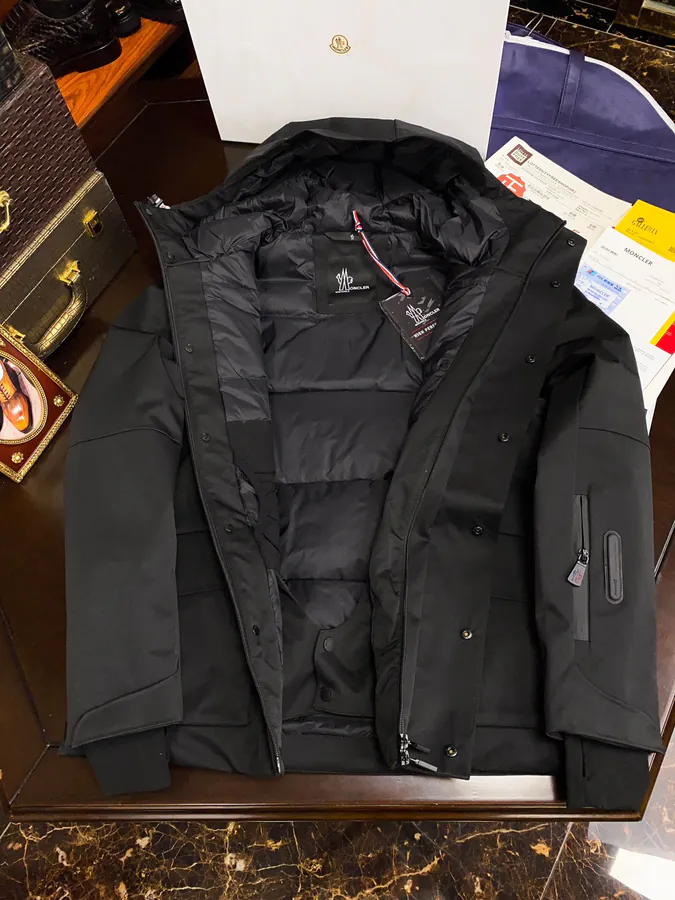 Moncler Ski Jacket Premium Quality, Black and Navy Blue, Outdoor Style