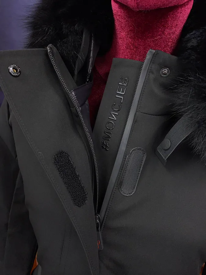 Moncler Laplance Ski Jacket Premium Women's Skiwear with Hood and Belt