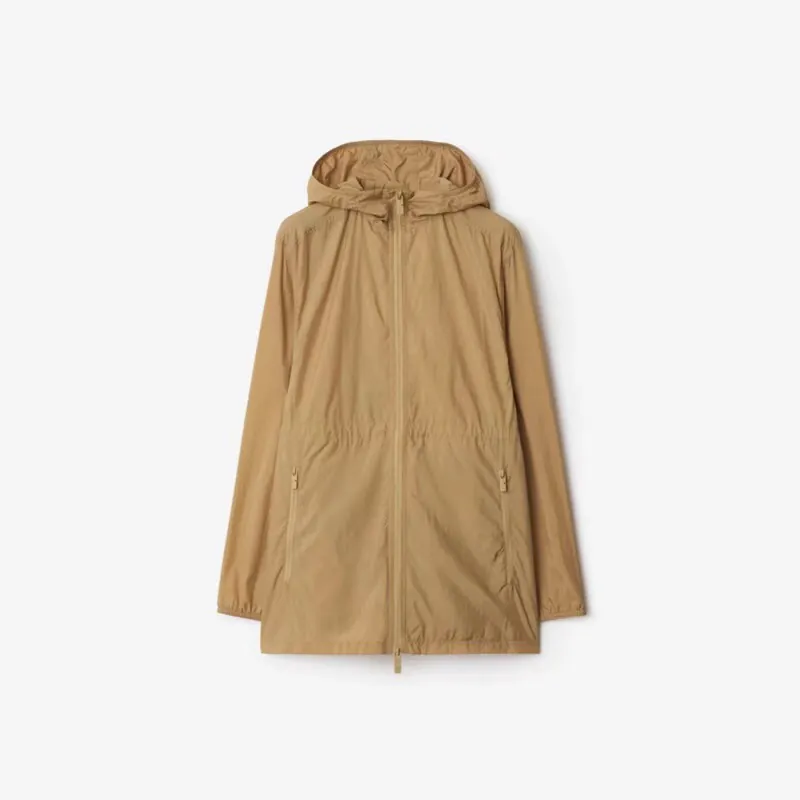 Barbour New Medium Length Jacket with Hood, Belted Waist