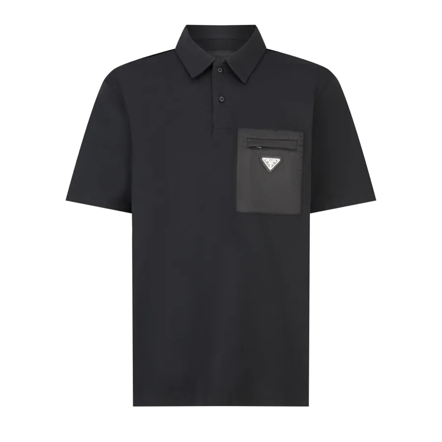 PRAd 25SS Premium Nylon Patch Polo Shirt (Black)