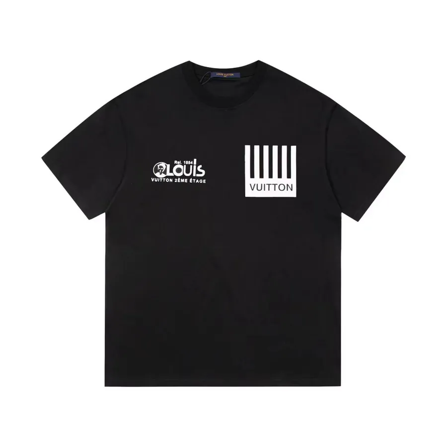 1V New Vintage Print Short Sleeve T Shirt