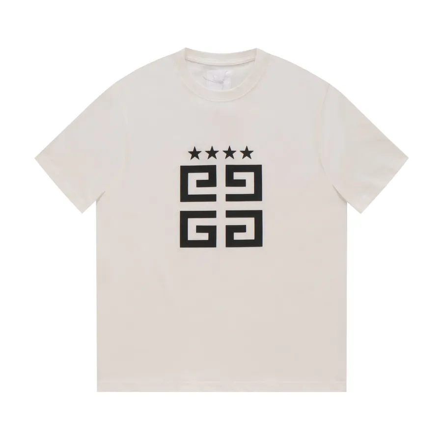 GIVENCHY Star Print Short Sleeve T Shirt with Oversized Fit