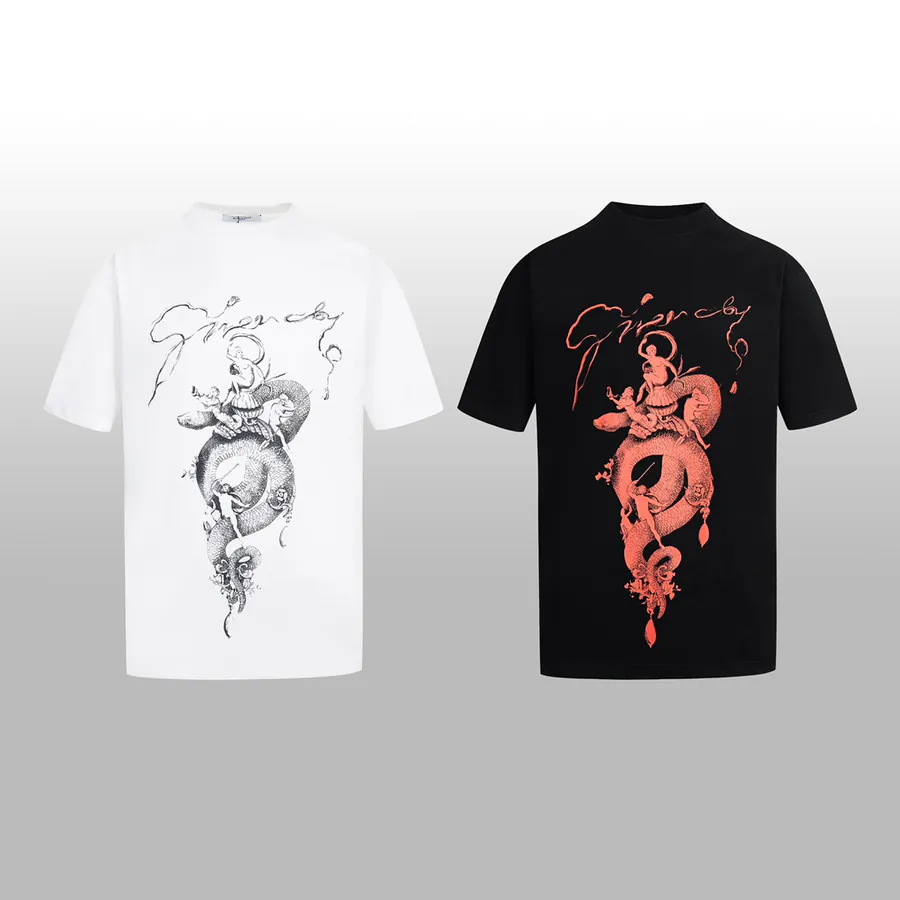 GIVENCHY Embroidered Logo情侣款 Short T Shirt