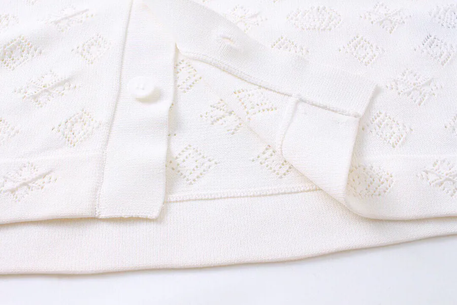 Loro Piana Spring Summer New Lattice Pattern Knit Polo Shirt