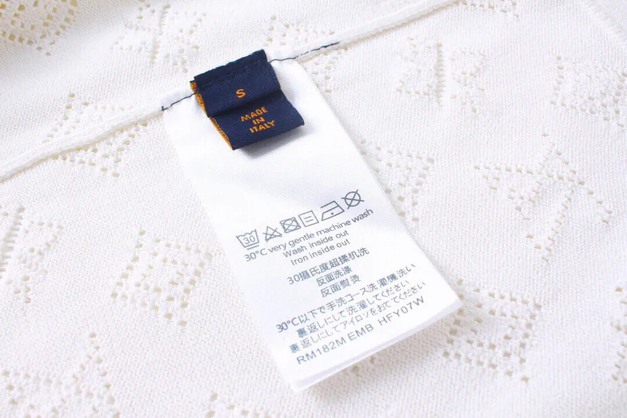 Loro Piana Spring Summer New Lattice Pattern Knit Polo Shirt