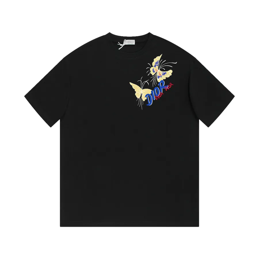 CD Di*or Print Letter Short Sleeve T Shirt