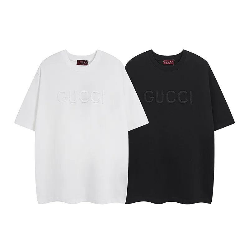 Gucci 24ss立体净色刺绣圆领T恤 Loose Fit, Unisex