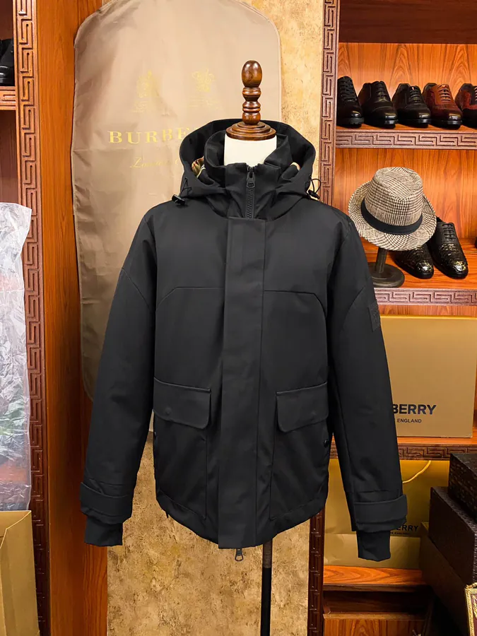 BUR Rubber Badge Down Jacket Premium Quality, Classic Style