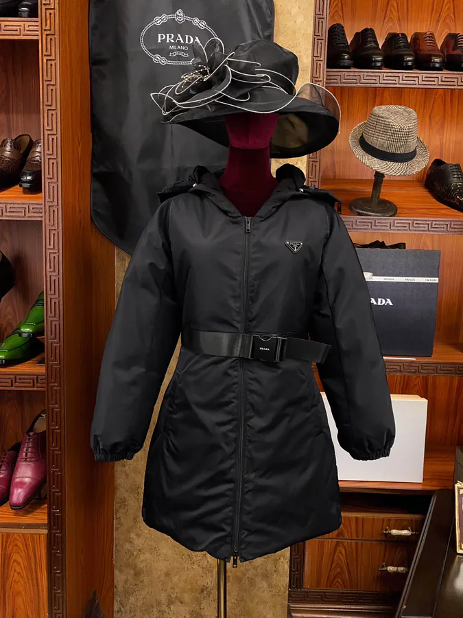 PRAD@ Regenerated Nylon Down Coat with Adjustable Hood