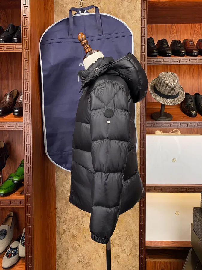 Moncler Men's and Women's Jacket Grey and Black Classic Design