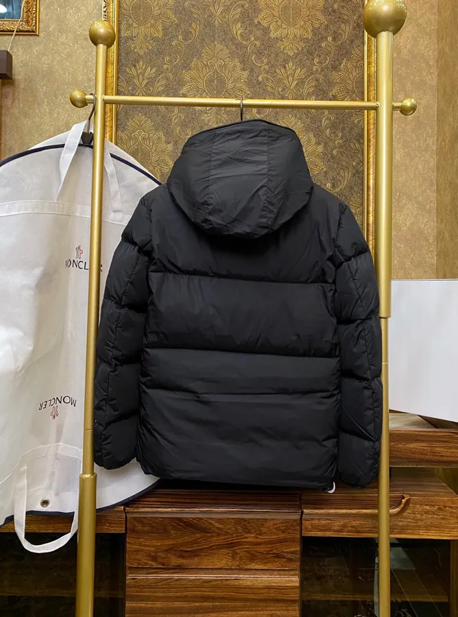 Moncler Men's and Women's Hooded Down Jacket with 80s Style Design