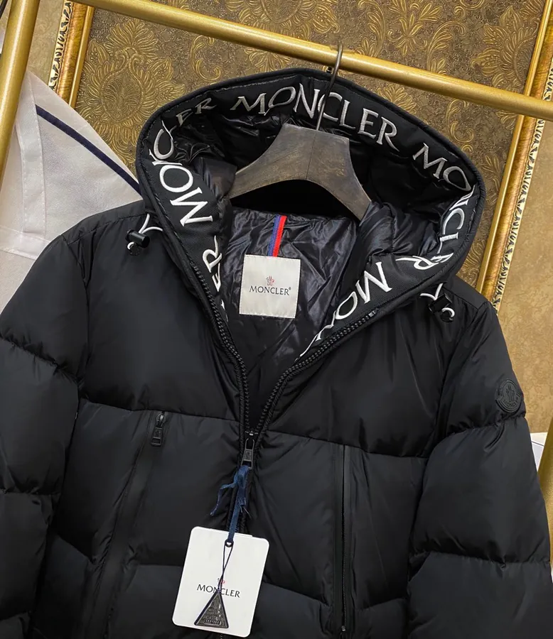Moncler Men's and Women's Hooded Down Jacket with 80s Style Design