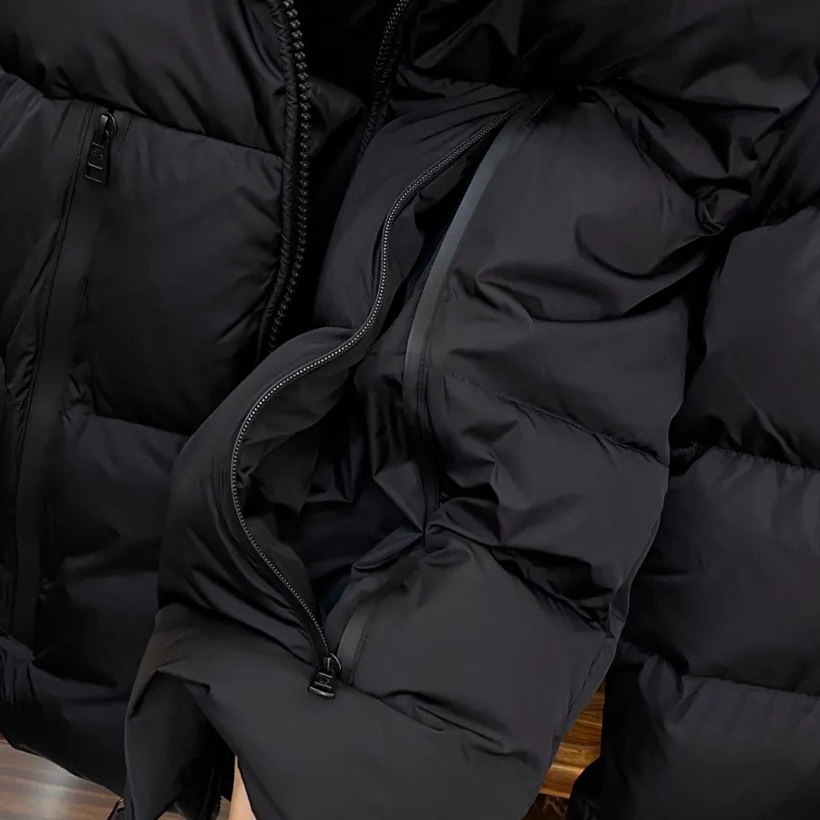 Moncler Men's and Women's Hooded Down Jacket with 80s Style Design