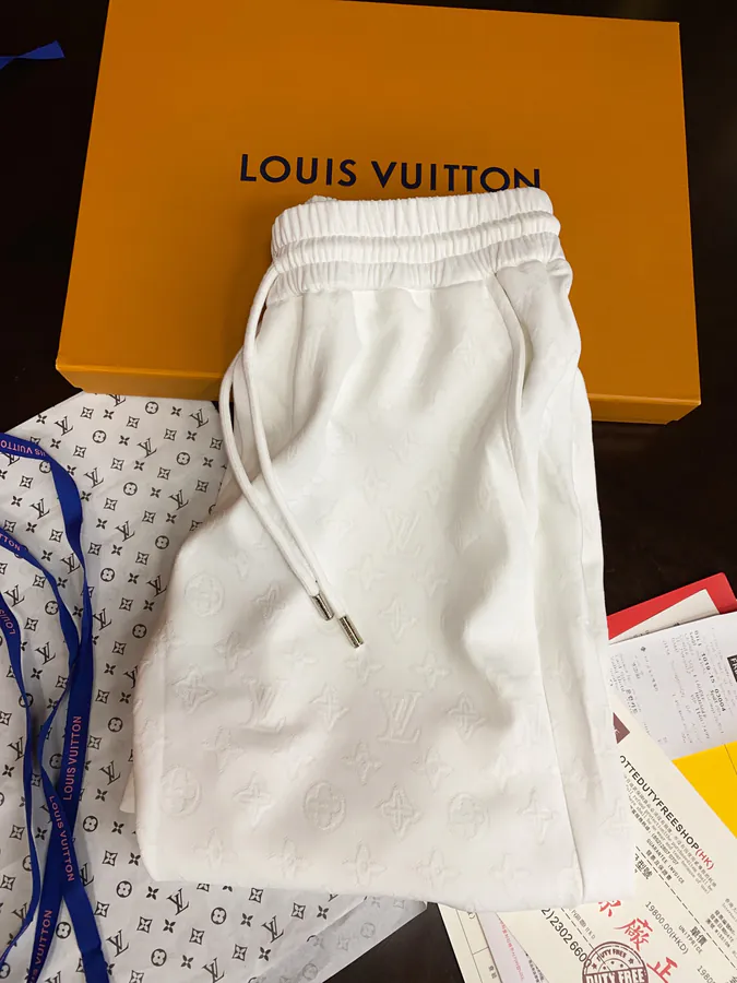 1V Classic Full Logo Jacquard Silk Elastic Tie Belt Shorts