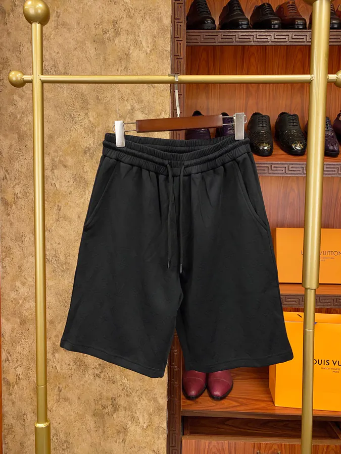 1V Classic Full Logo Jacquard Silk Elastic Waist Shorts