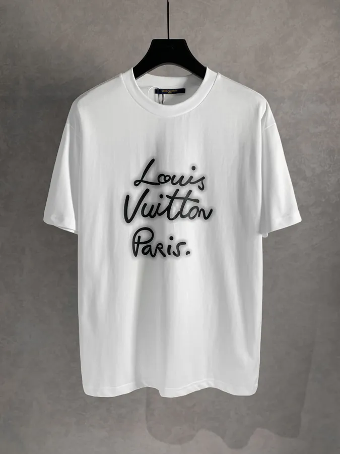 1V Loro Piana New Creative Letter Short Sleeve T shirt, XS L