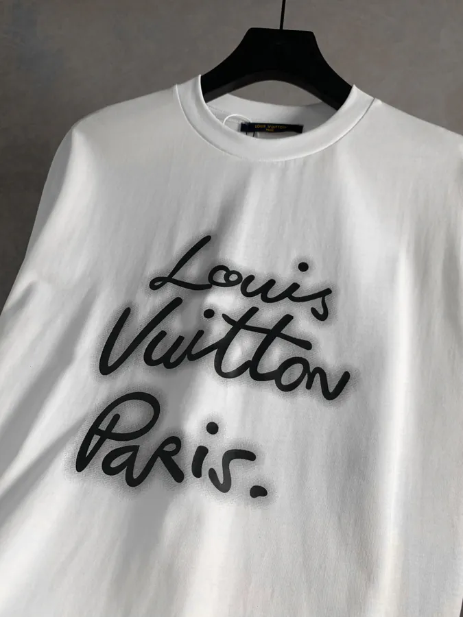 1V Loro Piana New Creative Letter Short Sleeve T shirt, XS L