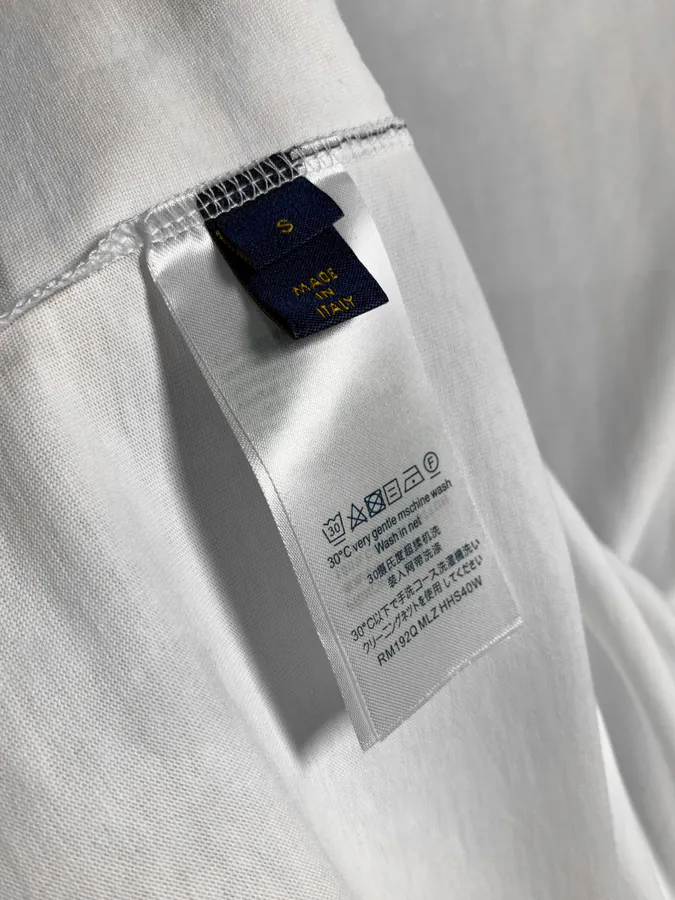 1V Loro Piana New Creative Letter Short Sleeve T shirt, XS L
