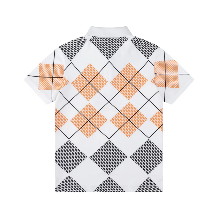 1V Pearl Letter Checkered Short Sleeve Blazer