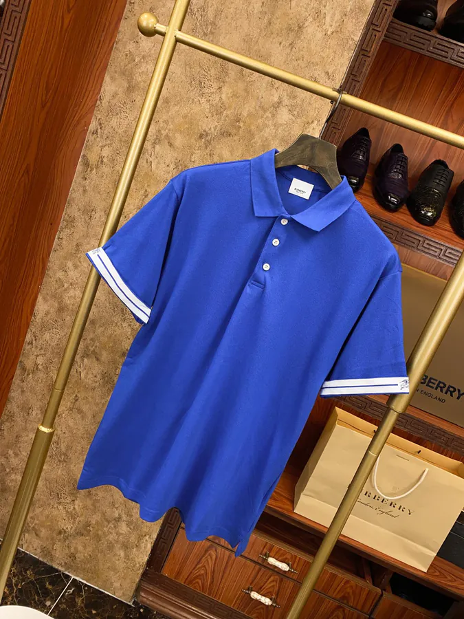 BBR Polo Shirt Classic Embroidered Letter Collar, Premium Fabric