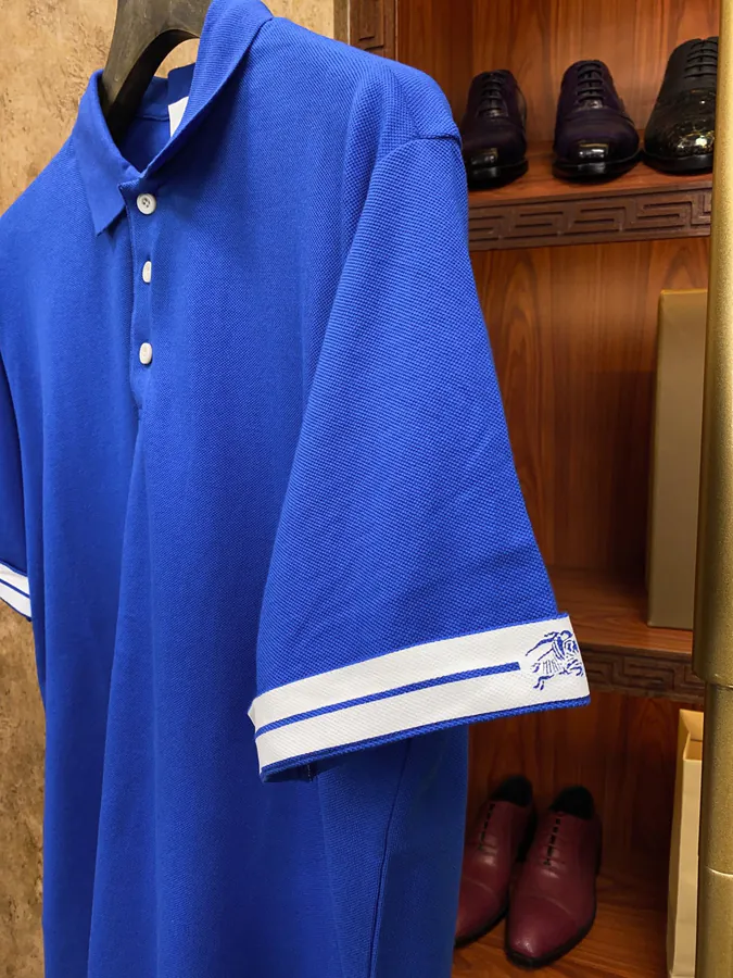 BBR Polo Shirt Classic Embroidered Letter Collar, Premium Fabric