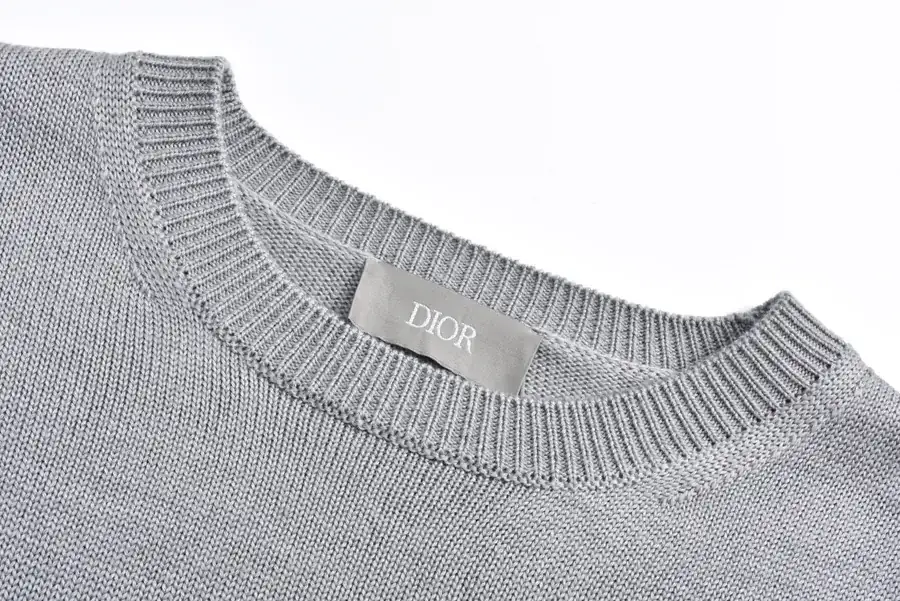 CD 24FW Letter Embroidery Round Neck Sweater for Men and Women