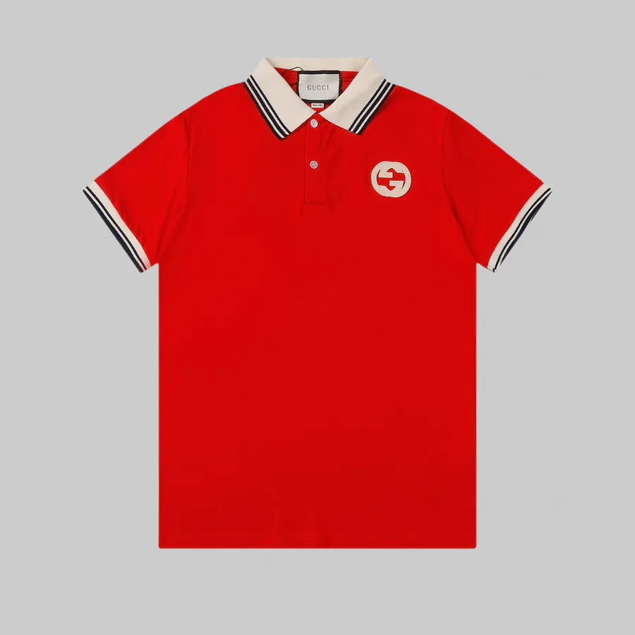 GUCCI Summer New Classic Polo Shirt with Embroidered Double G