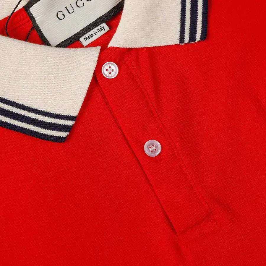 GUCCI Summer New Classic Polo Shirt with Embroidered Double G