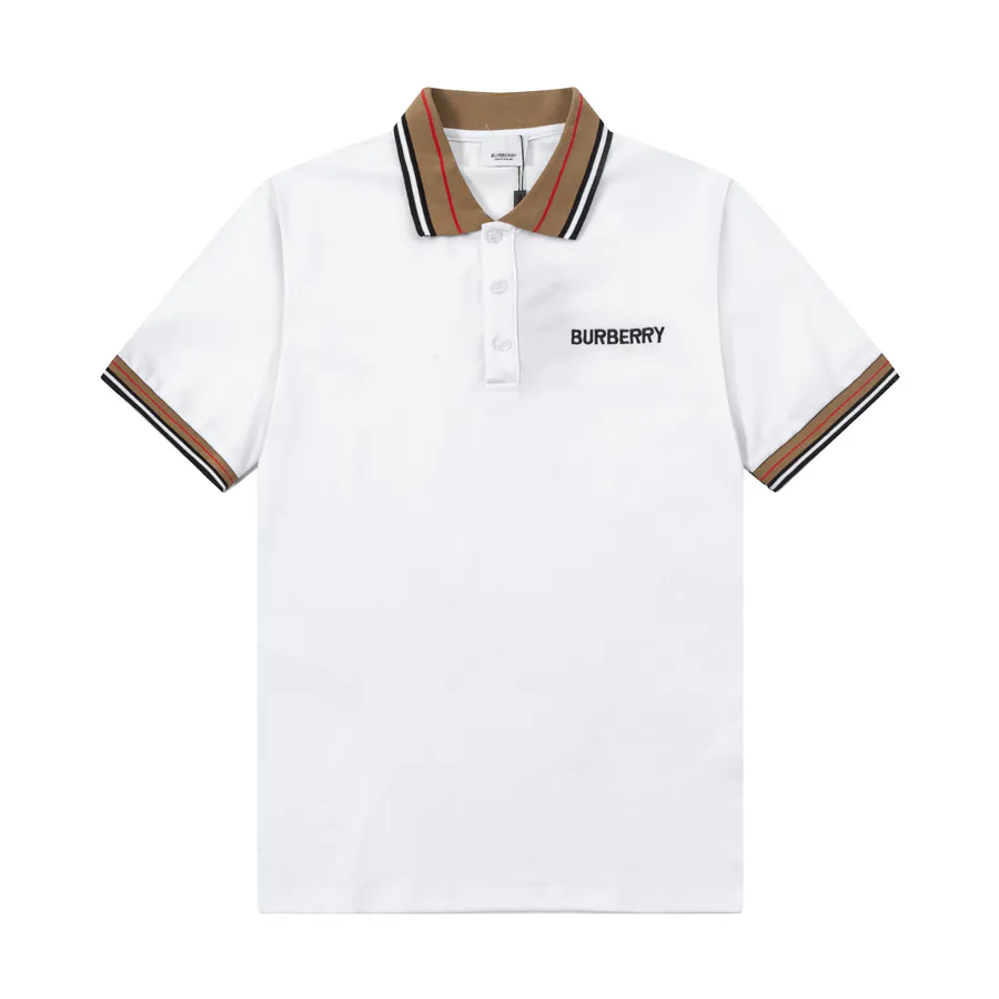 BBR Premium Polo Shirt Classic Embroidered Letter Collar, Cotton Fabric