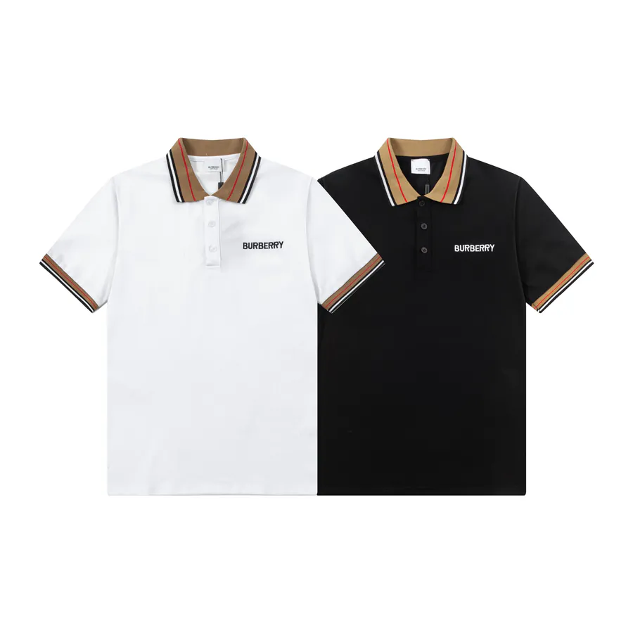 BBR Premium Polo Shirt Classic Embroidered Letter Front, Elegant Collar Detail